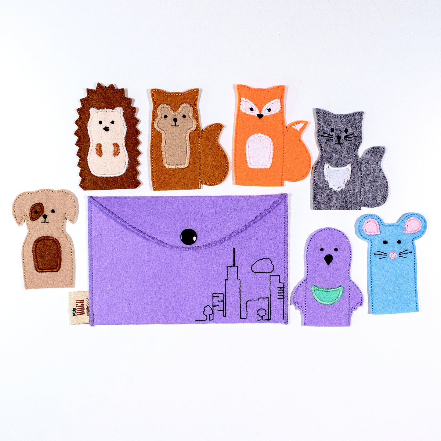 City Animals Finger Puppets – Set of 7