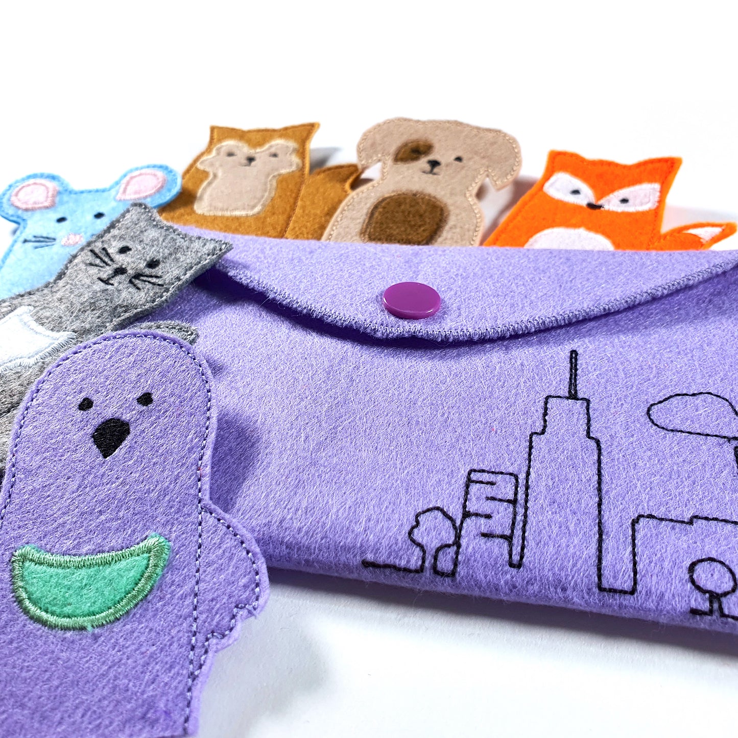 City Animals Finger Puppets – Set of 7