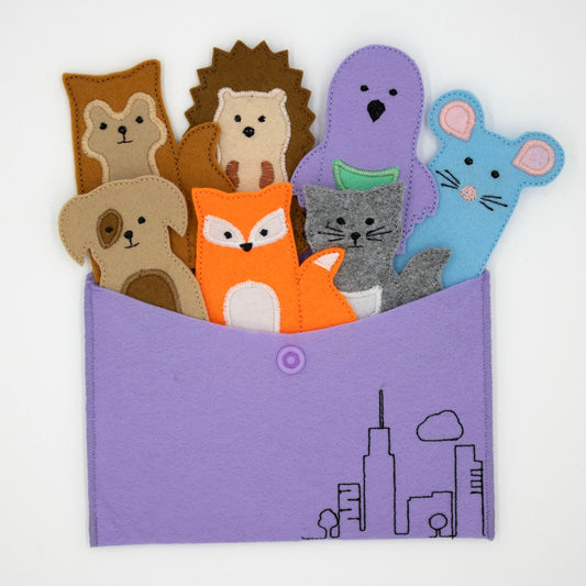 City Animals Finger Puppets – Set of 7