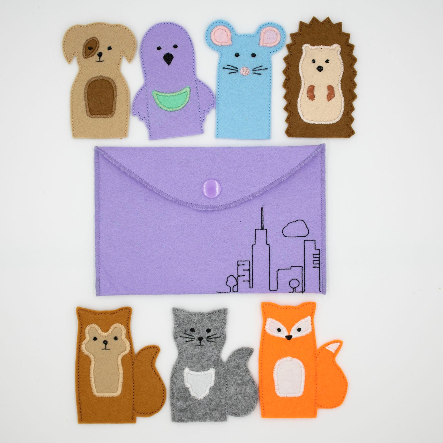 City Animals Finger Puppets – Set of 7