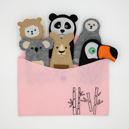 Exotic Animals Finger Puppets – Set of 6