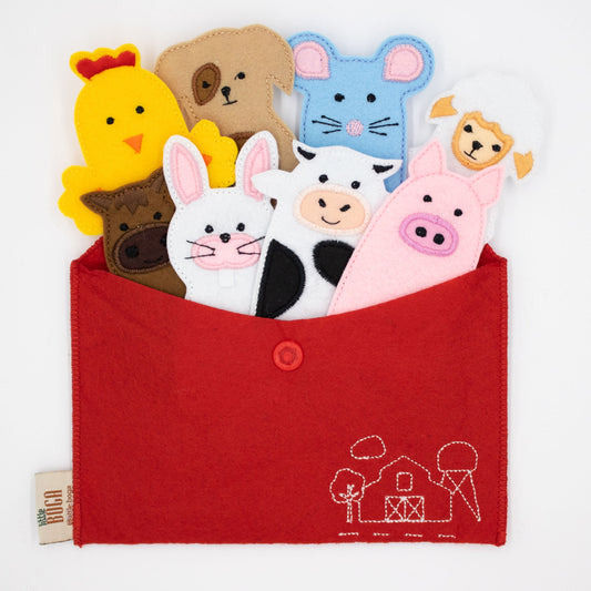 Farm Animal Finger Puppets – Set of 8