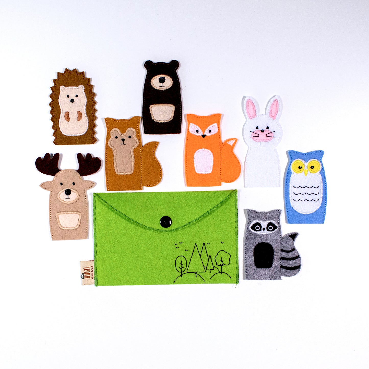 Forest Animal Finger Puppets – Set of 8