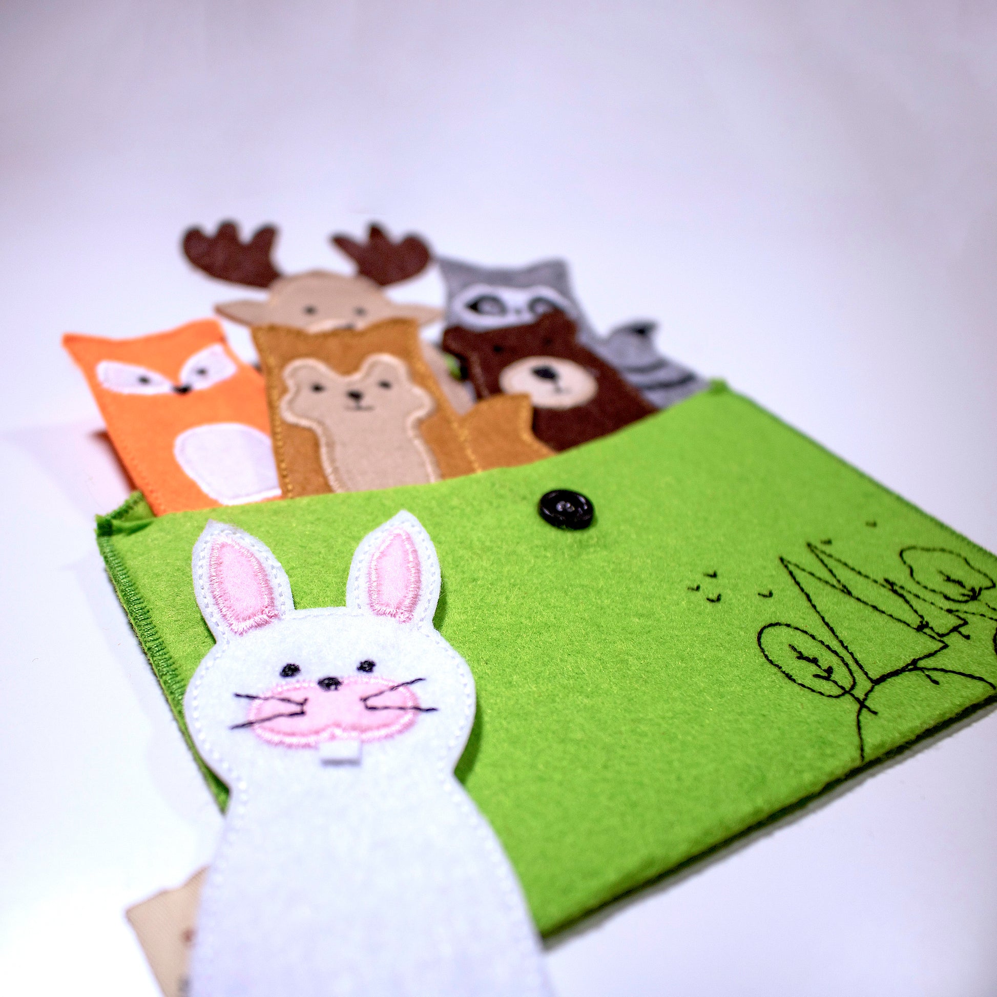 Forest Animal Finger Puppets – Set of 8