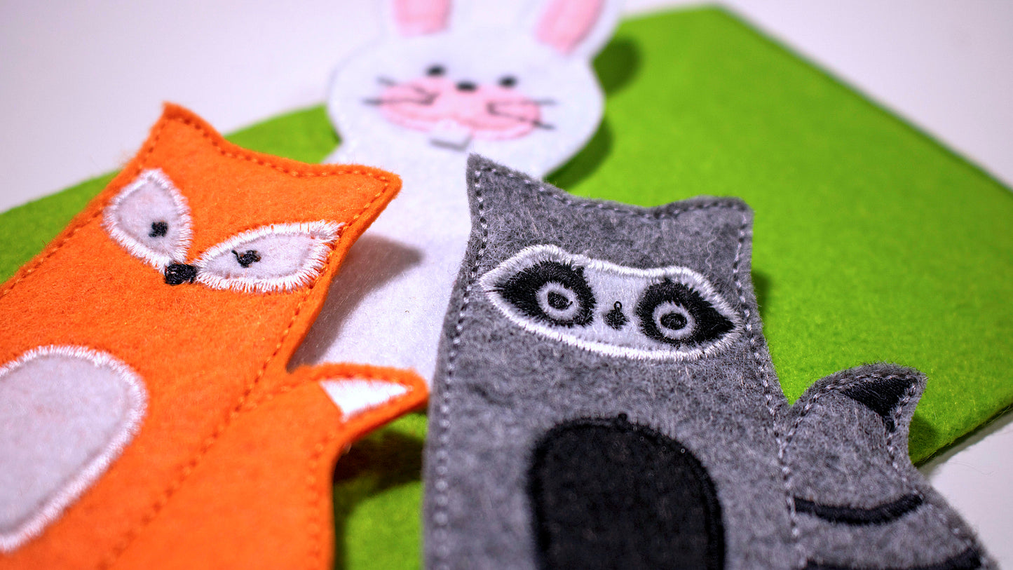 Forest Animal Finger Puppets – Set of 8