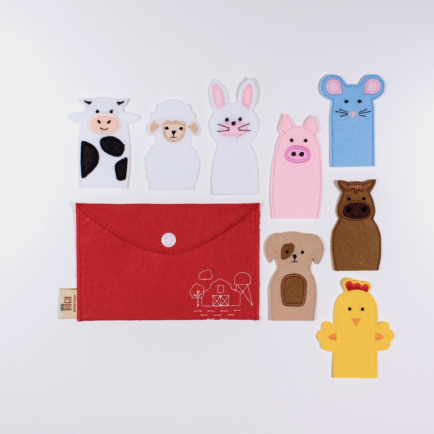 Farm Animal Finger Puppets – Set of 8