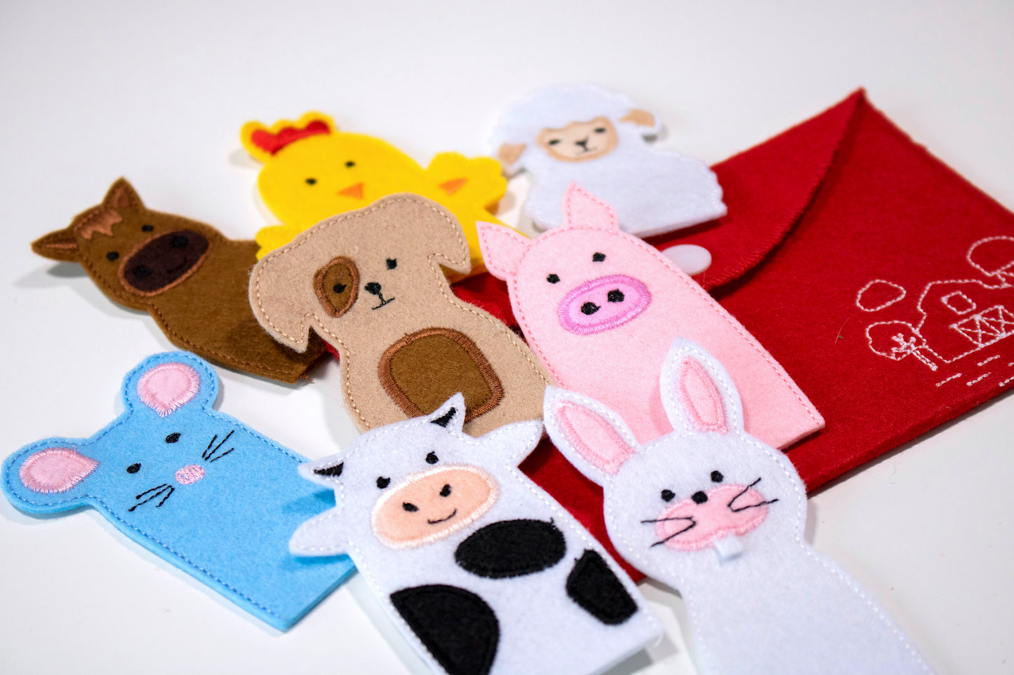 Farm Animal Finger Puppets – Set of 8