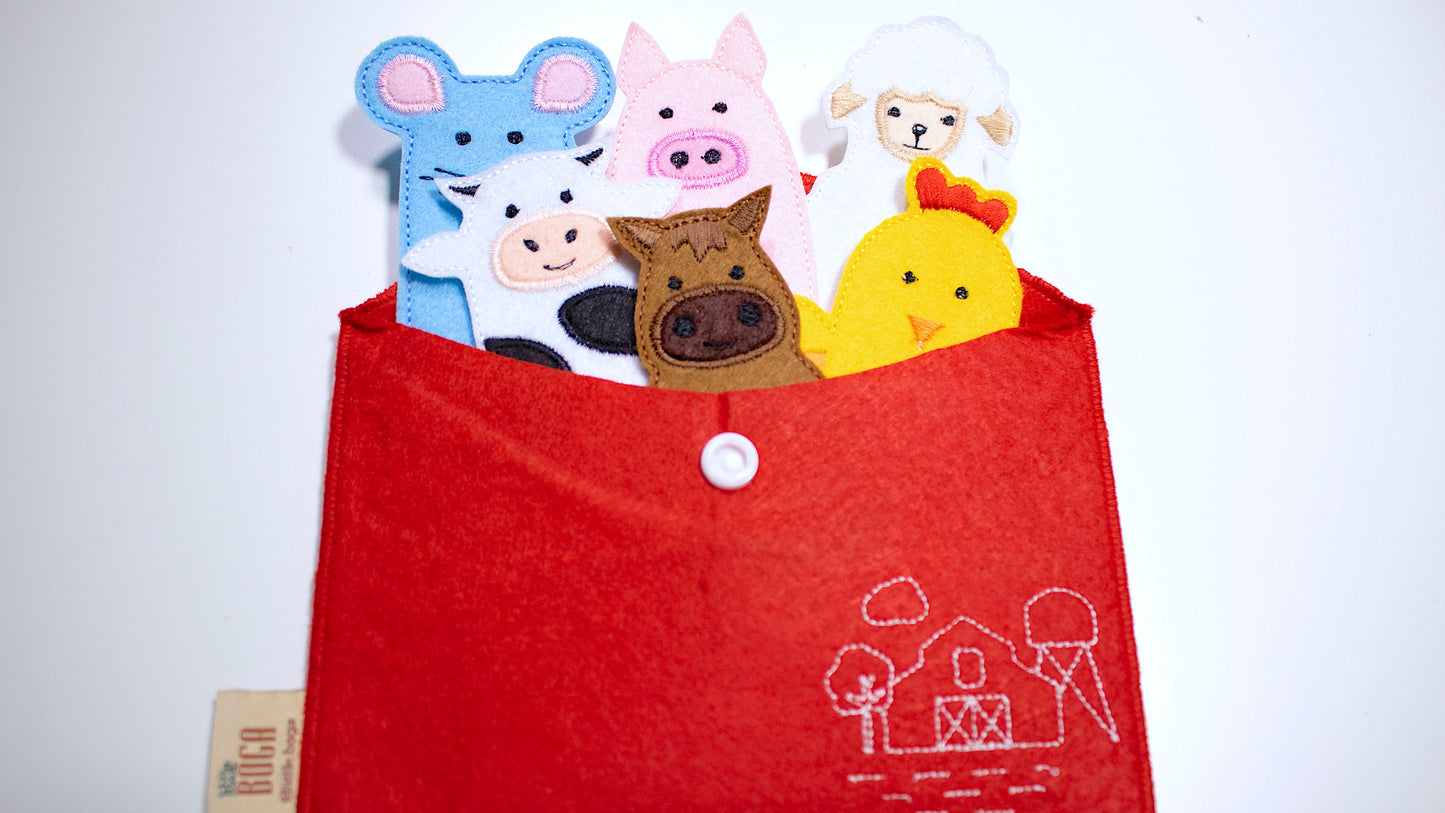 Farm Animal Finger Puppets – Set of 8
