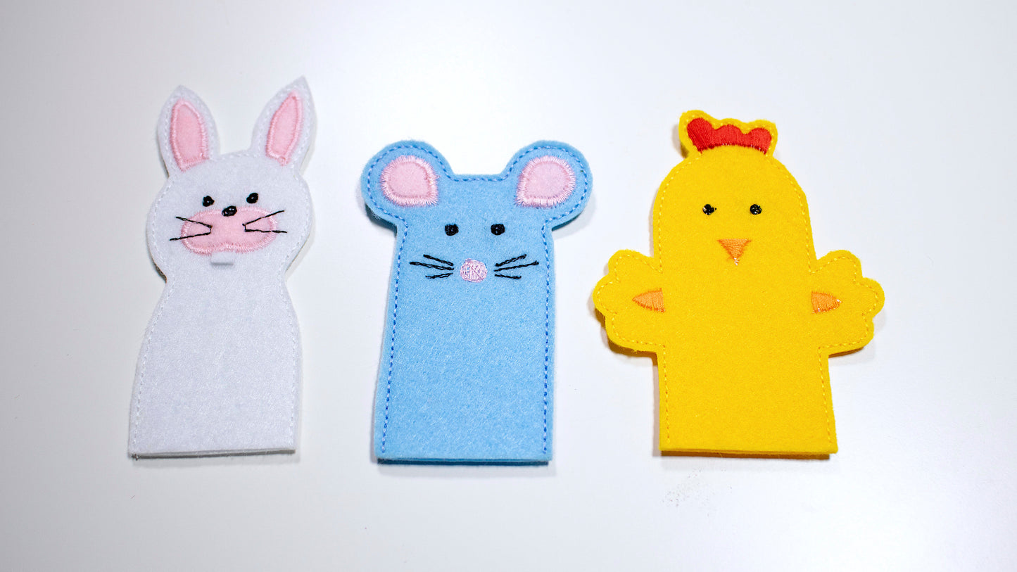 Farm Animal Finger Puppets – Set of 8