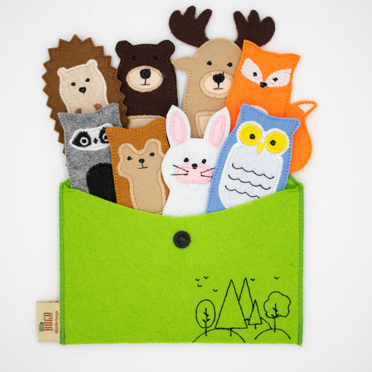 Forest Animal Finger Puppets – Set of 8