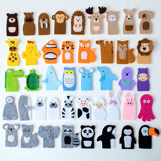 Make Your Own Animal Finger Puppets Set