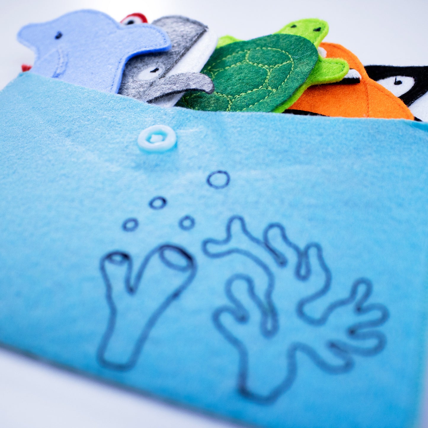 Meerestiere Fingerpuppen – Set von 8