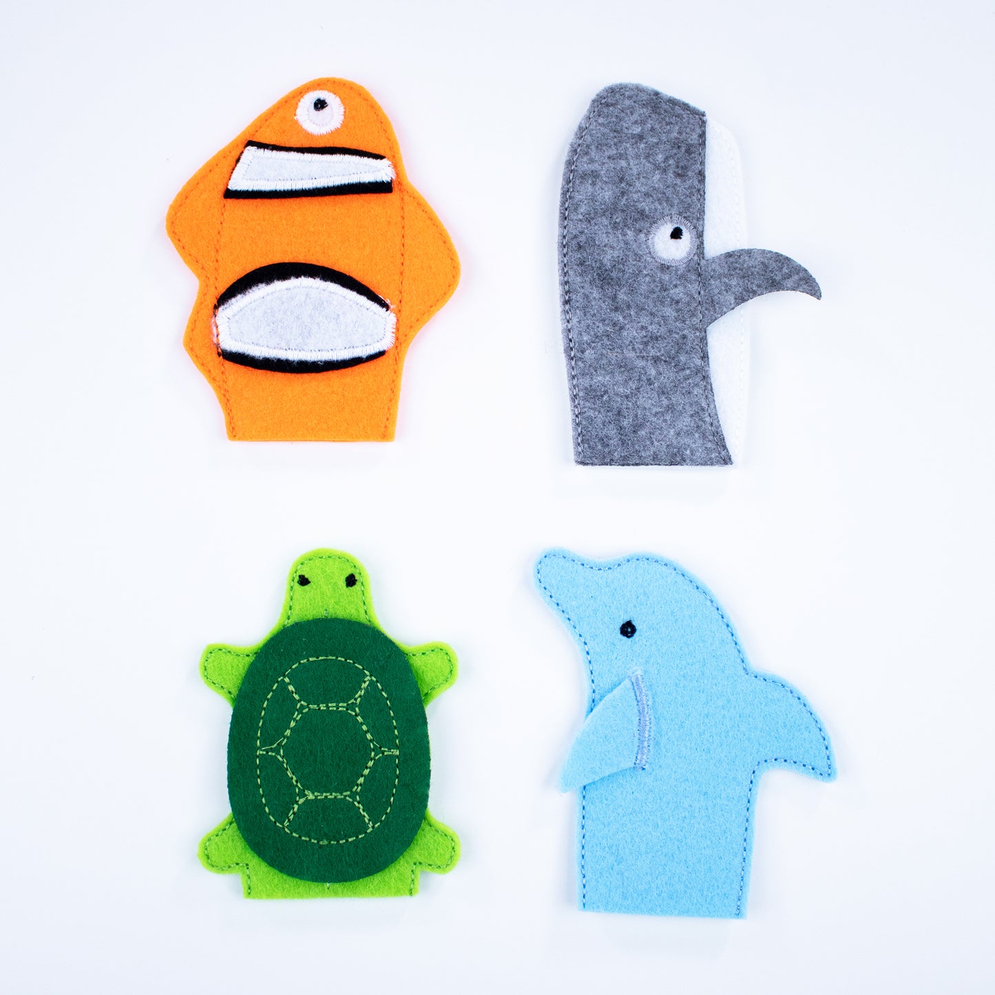 Meerestiere Fingerpuppen – Set von 8