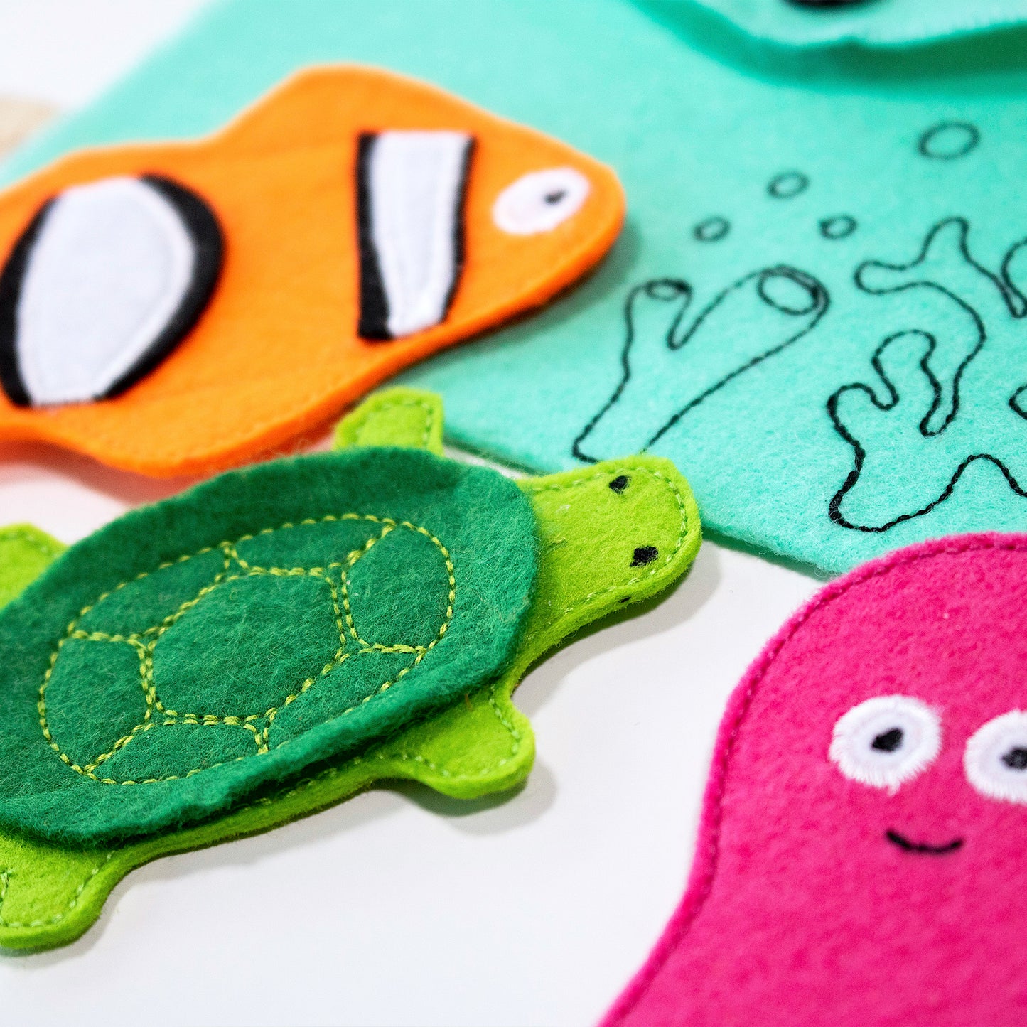 Meerestiere Fingerpuppen – Set von 8