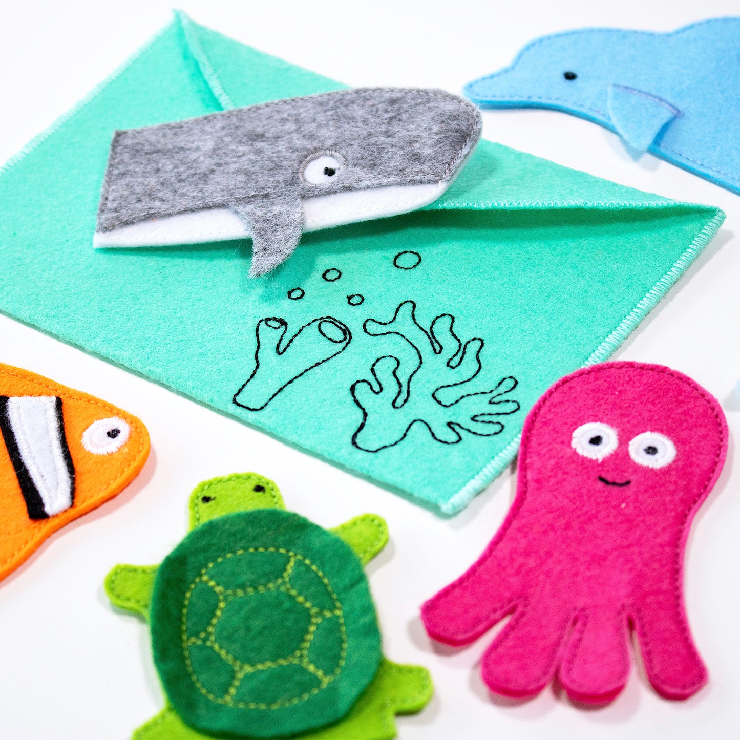 Meerestiere Fingerpuppen – Set von 8
