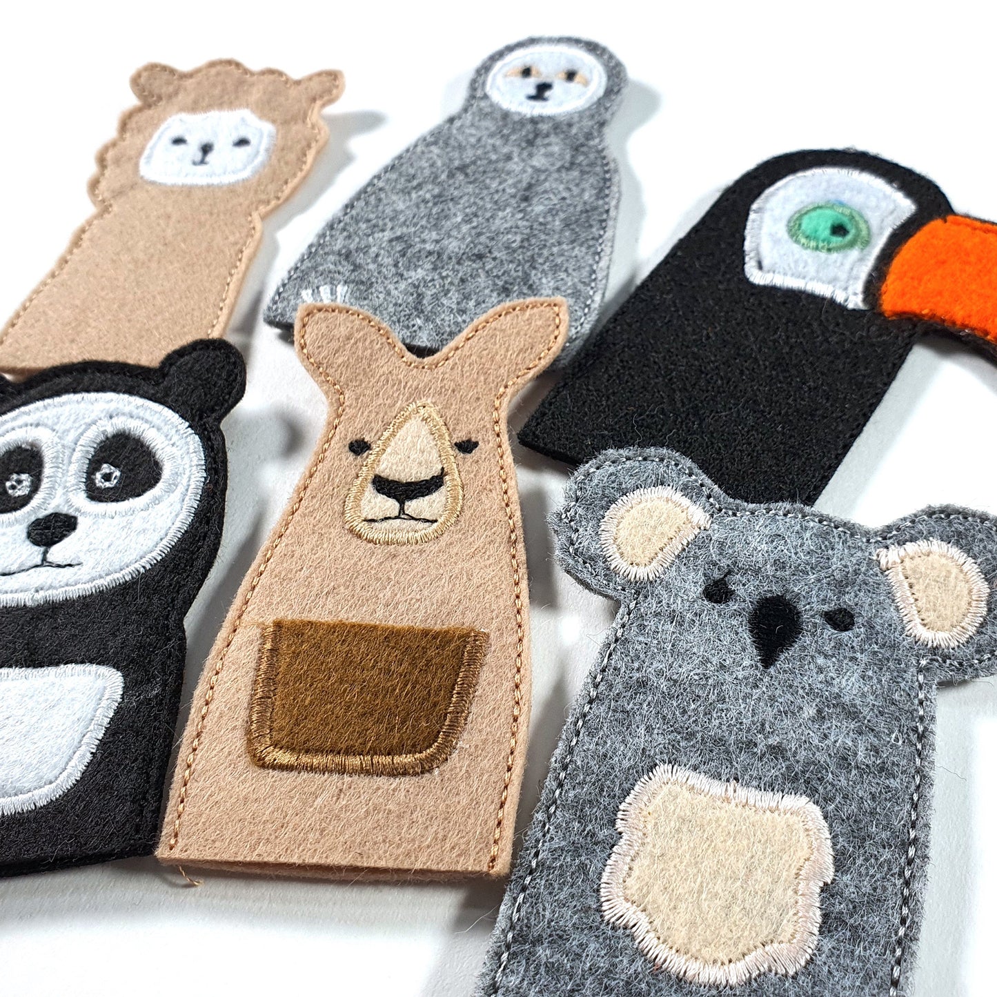Exotische Tiere Fingerpuppen – Set von 6