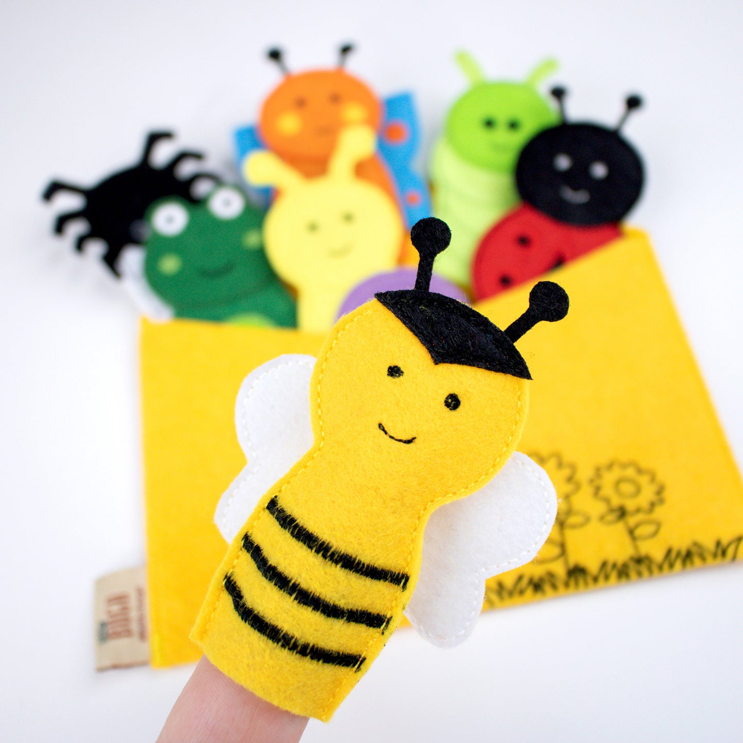 Garden Animals Finger Puppets – Set of 7